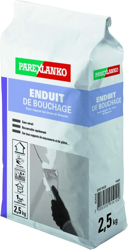 Enduit de rebouchage pour trous et fissures