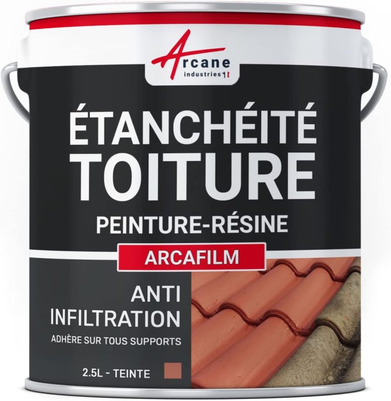 Arcafilm résine d'étanchéité pour toiture, teinte tuile