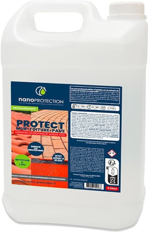Traitement hydrofuge anti-mousse toitures et façades