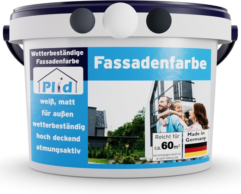 Peinture façade multi-supports blanc mat, crépis et briques