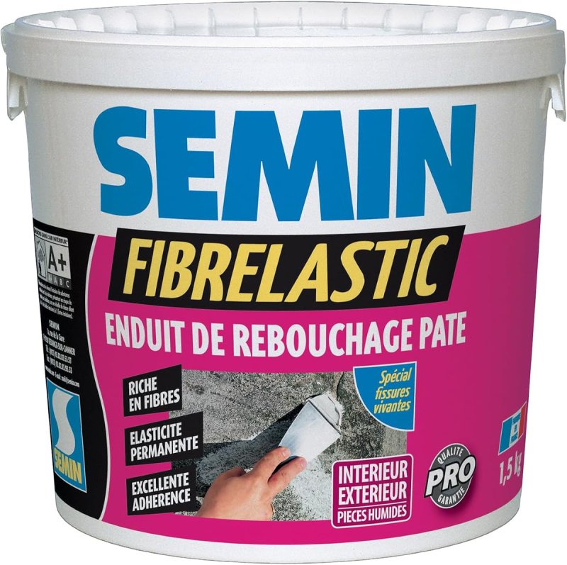 Enduit de rebouchage souple pour fissures vivantes