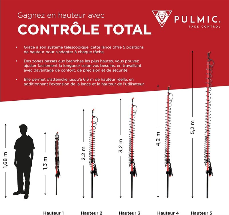 Lance télescopique Pulmic 5 m — visuel 7 sur 10