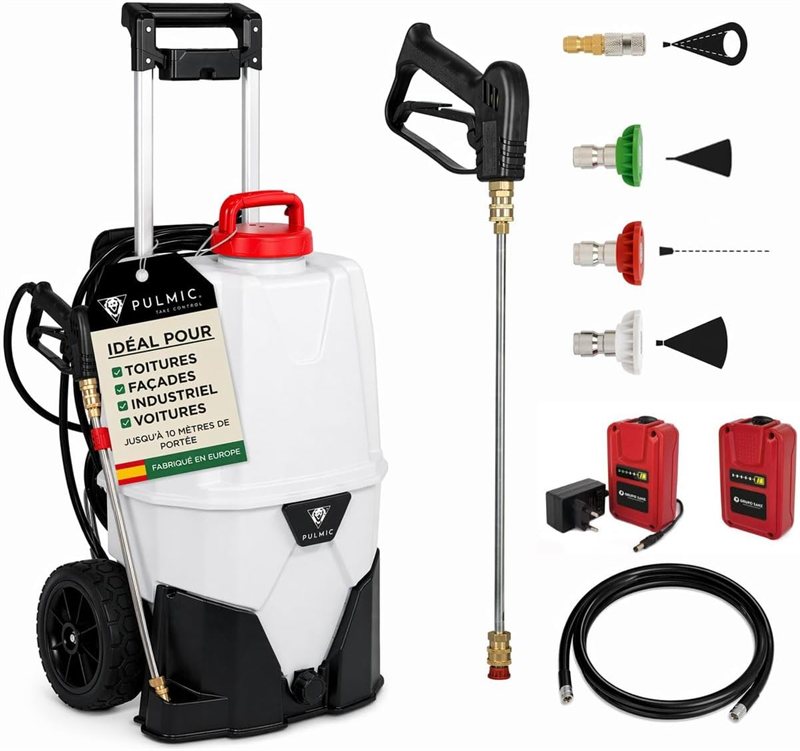 Pulmic électrique toiture/façades 10 m sur roues