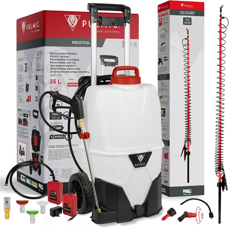Kit Pulmic 35 L sur chariot + lance 5 m